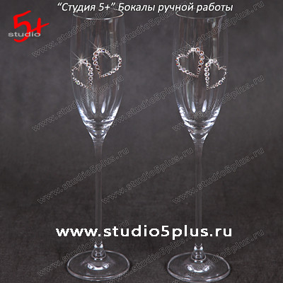 Купить свадебные бокалы со стразами сваровски в Москве | Интернет-магазин Стильная Свадьба
