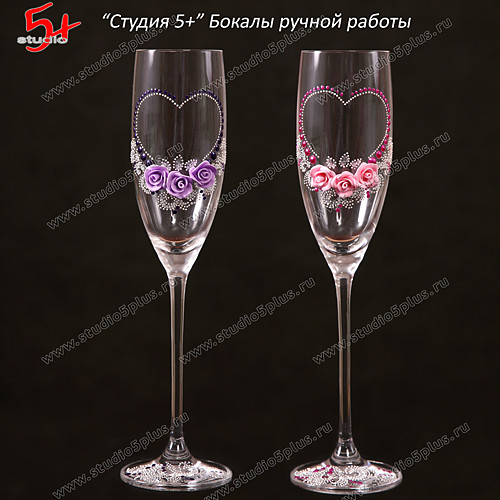 Свадебные бокалы | Свадебный интернет-магазин Sale-Svadba.RU