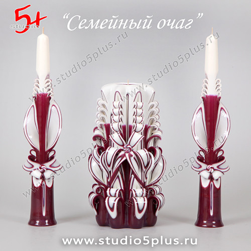 3 свечи для зажжения семейного очага на свадьбе, стиль Айвори купить в СПб